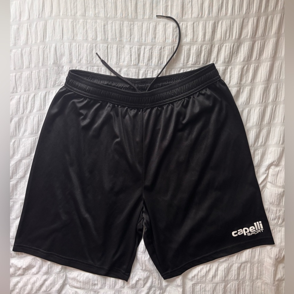 Black Athletic Shorts with Lightweight Breathable Fabric